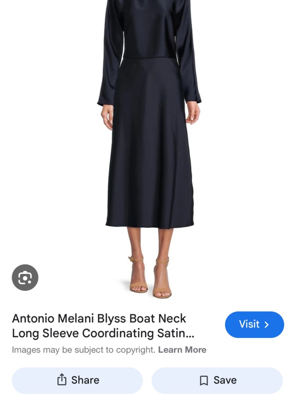 ANTONIO MELANI Navy Two-Piece Long Sleeve Set - Picture 2 of 6